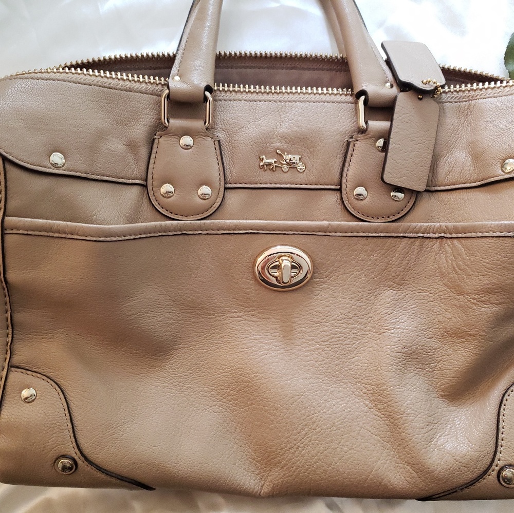 Coach Rhyder Pebble Grain Leather Satchel$…